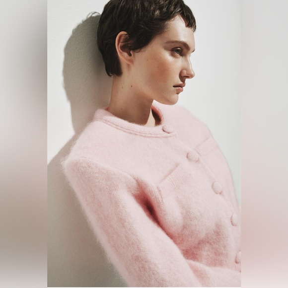 H&M MOHAIR-BLEND CARDIGAN WITH SHOULDER PADS - Picture 5 of 13